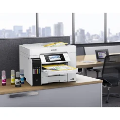Color Printers<Epson EcoTank Pro ET-5800 Wireless Color Inkjet Printer, All-In-One Supertank, Print, Scan, Copy, Fax (9472508)