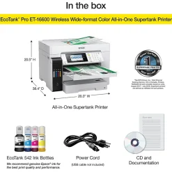 Color Printers<Epson EcoTank Pro ET-16600 Wireless Wide-format All-in-One SuperTank Office Printer, prints up to 13" x 19"