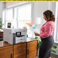 Color Printers<Epson EcoTank Pro ET-16650 Wireless Color Inkjet Printer, All-In-One Supertank, Print, Scan, Copy, Fax (9472516)