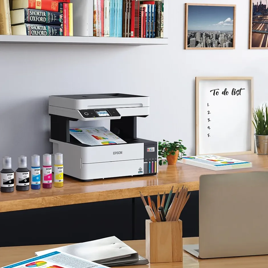 Color Printers<Epson EcoTank Pro ET-5170 Wireless Color All-in-One Inkjet Printer (C11CJ88201)