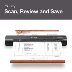 Portable Scanners<Epson ES-60W Wireless Compact Lightweight Sheetfed Mobile Color Document Scanner