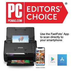 Portable Scanners<Epson FastFoto FF-680W High-Speed Wireless Desktop Photo Scanner (B11B237201)