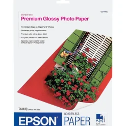 New Glossy Photo Paper, 8" x 10", 20 Sheets/Pack (S041465) Photo Paper