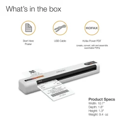 Portable Scanners<Epson RapidReceipt RR-60 Portable Document Scanner, Black/White (B11B252204)