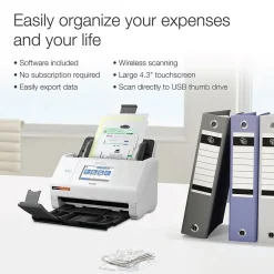 Portable Scanners<Epson RapidReceipt RR-600W Wireless Duplex Receipt Scanner, White/Black (B11B258202)