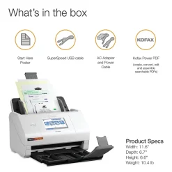 Portable Scanners<Epson RapidReceipt RR-600W Wireless Duplex Receipt Scanner, White/Black (B11B258202)