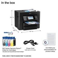 Color Printers<Epson WorkForce Pro WF-4830 Wireless Color Inkjet Printer, All-In-One, Print, Scan, Copy, Fax (9472528)