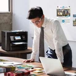 Color Printers<Epson WorkForce Pro WF-4830 Wireless Color Inkjet Printer, All-In-One, Print, Scan, Copy, Fax (9472528)