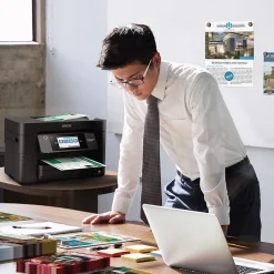 Color Printers<Epson WorkForce Pro WF-4820 Wireless Color Inkjet Printer, All-In-One, Print, Scan, Copy, Fax (9472527)