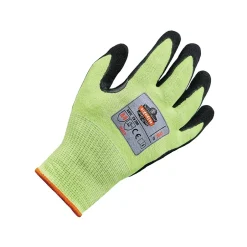 Work Gloves<Ergodyne ProFlex 7041 Hi-Vis Nitrile-Coated Cut-Resistant Gloves, ANSI A4, Wet Grip, Lime, Medium, 12 Pairs (17813)