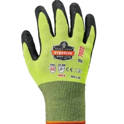 Work Gloves<Ergodyne ProFlex 7022 Hi-Vis Nitrile Coated Cut-Resistant Gloves, ANSI A2, Dry Grip, Lime, XL, 144 Pairs (17875)