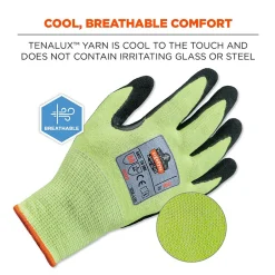 Work Gloves<Ergodyne ProFlex 7041 Hi-Vis Nitrile-Coated Cut-Resistant Gloves, ANSI A4, Wet Grip, Lime, XXL, 144 Pairs (17826)