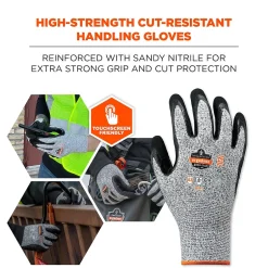 Work Gloves<Ergodyne ProFlex 7031 Nitrile Coated Cut-Resistant Gloves, Large, A3 Cut Level, Gray, 144 Pairs (17884)