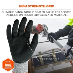 Work Gloves<Ergodyne ProFlex 7031 Nitrile Coated Cut-Resistant Gloves, Large, A3 Cut Level, Gray, 144 Pairs (17884)