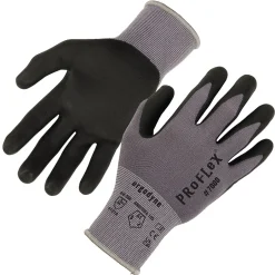 Work Gloves<Ergodyne ProFlex 7000 Nitrile Coated Gloves, Microfoam Palm, ANSI Level 5 Abrasion Resistance, Gray, Small, 1 Pair (10372)