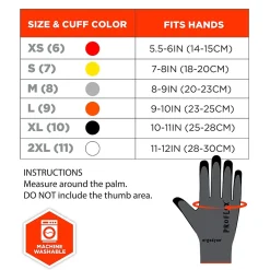 Work Gloves<Ergodyne ProFlex 7000 Nitrile Coated Gloves, Microfoam Palm, ANSI Level 5 Abrasion Resistance, Gray, Small, 1 Pair (10372)