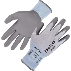 Work Gloves<Ergodyne ProFlex 7025 PU Coated Cut-Resistant Gloves, ANSI A2, Blue, XL, 1 Pair (10435)