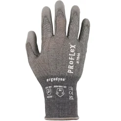 Work Gloves<Ergodyne ProFlex 7044 PU Coated Cut-Resistant Gloves, ANSI A4, Gray, Large, 1 Pair (10494)