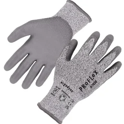 Work Gloves<Ergodyne ProFlex 7030 PU Coated Cut-Resistant Gloves, ANSI A3, Gray, Large, 1 Pair (10464)