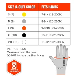 Work Gloves<Ergodyne ProFlex 7030 PU Coated Cut-Resistant Gloves, ANSI A3, Gray, Large, 1 Pair (10464)