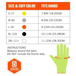 Work Gloves<Ergodyne ProFlex 7040 Seamless Knit Cut Resistant Gloves, Food Safe, ANSI A4, Lime, Large, 1 Pair (18014)