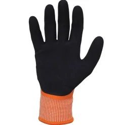 Work Gloves<Ergodyne ProFlex 7551 Waterproof Cut-Resistant Winter Work Gloves, ANSI A5, Orange, Medium, 1 Pair (17673)