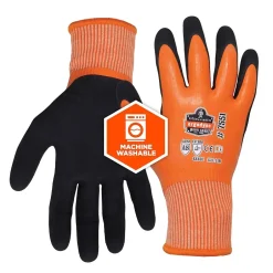 Work Gloves<Ergodyne ProFlex 7551 Waterproof Cut-Resistant Winter Work Gloves, ANSI A5, Orange, Medium, 1 Pair (17673)