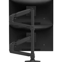 Ergotron LX Adjustable Dual Stacking Arm Tall Pole Desk Mount, 40