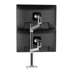 Ergotron LX Adjustable Dual Stacking Arm Tall Pole Desk Mount, 40" Screen Support, Polished Aluminum (45-549-026)* Monitor Mounts & Stands