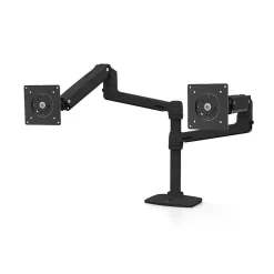 Ergotron LX Wall Adjustable Dual Arm Mount, 24" Screen Support, Black (45-492-224)* Monitor Mounts & Stands