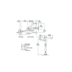 Ergotron LX Wall Mount System Polished Aluminum/Black (45-247-026)* Monitor Mounts & Stands