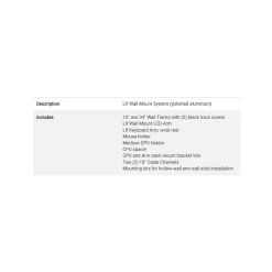 Ergotron LX Wall Mount System Polished Aluminum/Black (45-247-026)* Monitor Mounts & Stands