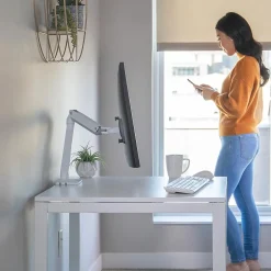 Ergotron MXV Desk Adjustable Single Arm with 2-Piece Clamp, Up to 34