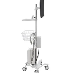 Ergotron StyleView Pole Cart, Up to 24" Monitor, Bright White (24-818-211)* Monitor Mounts & Stands