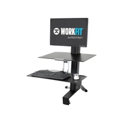 Clearance WorkFit-S Single HD Workstation with Worksurface Adjustable Converter, Aluminum/Plastic/Steel (33-351-200) Standing Desks