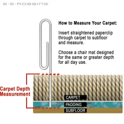 Outlet EverLife Carpet Chair Mat with Lip, 45