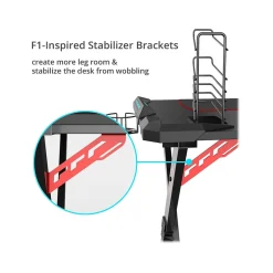 Hot Ergonomic 44" Computer Gaming Desk, Black (GD0085-BK) Computer Desks