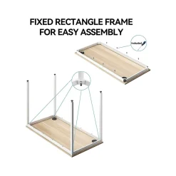 Discount Ergonomic 47"W Writing Desk, White Woodgrain (CD012) Office Desks