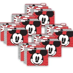 Eureka Mickey Mouse Throwback File Folders, Straight Cut, Letter Size, Assorted Colors, 4/Pack, 6 Packs/Bundle(EU-866443-6)