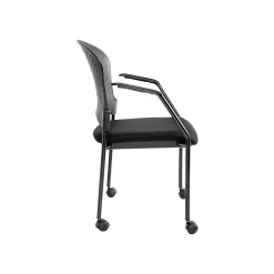 New Breeze Mesh Back Fabric Office Chair, Black, 2/Carton (FS9070) Folding & Stacking