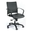 Hot High Back Titanium Frame Leather Executive Chair, Black Office Chairs