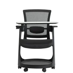 SKTRN-BLK Eduskate Mesh Conference Chair, Fixed Arms, Black Office Chairs