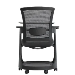 SKTRN-BLK Eduskate Mesh Conference Chair, Fixed Arms, Black Office Chairs