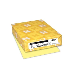 Clearance 110 lb. Cardstock Paper, 8.5" x 11", Canary, 250 Sheets/Pack (49541) Card Stock