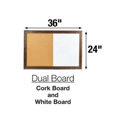 New Combination Dry-Erase Whiteboard, Wood Frame, 3' x 2' (EGP-HD-0078) Dry Erase