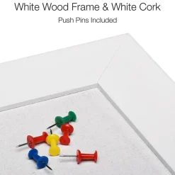 Outlet Excello Global Products Cork Bulletin Board, White Frame, 3' x 2' (EGP-HD-0519) Bulletin