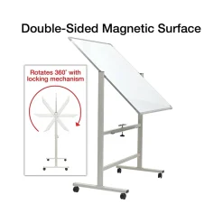 Hot Double Sided Magnetic Mobile Dry-Erase Whiteboard Easel, 36" x 42" (EGP-HD-0546) Dry Erase