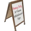 Outlet Excello Global Products Indestructible A-Frame Whiteboard, 40" x 22", Brown (EGP-HD-0538-BN) Dry Erase