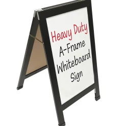 Best Excello Global Products Indestructible A-Frame Whiteboard, 40" x 22", Black (EGP-HD-0538-BK) Dry Erase