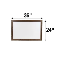 Online Magnetic Dry-Erase Whiteboard, Rustic Wood Frame, 3' x 2' (EGP-HD-0077) Dry Erase